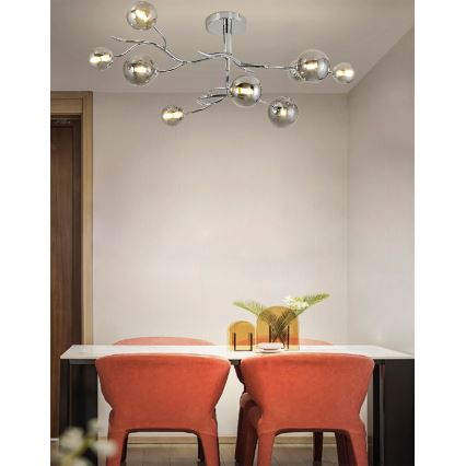 Brilagi - LED Virsapmetuma lustra MISTEL 9xG9/3W/230V spīdīgi hromēts/dūmakains