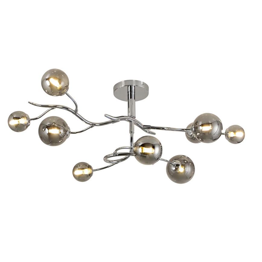 Brilagi - LED Virsapmetuma lustra MISTEL 9xG9/3W/230V spīdīgi hromēts/dūmakains