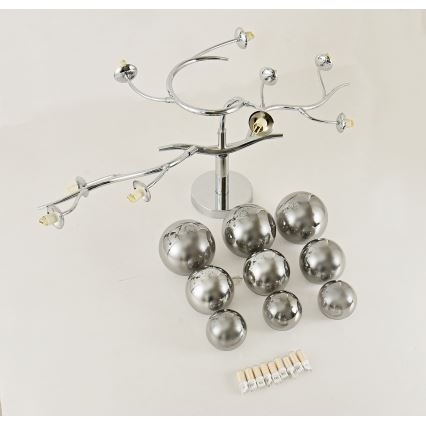 Brilagi - LED Virsapmetuma lustra MISTEL 9xG9/3W/230V spīdīgi hromēts/dūmakains