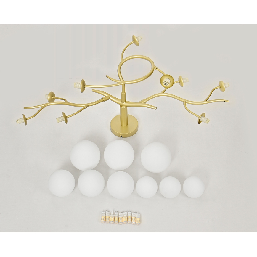 Brilagi - LED Virsapmetuma lustra MISTEL 9xG9/3W/230V zelta/balta