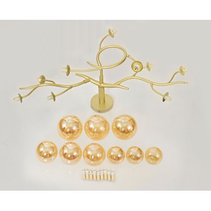 Brilagi - LED Virsapmetuma lustra MISTEL 9xG9/3W/230V zelta