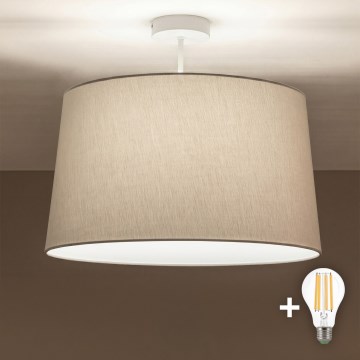 Brilagi - LED virsmas gaismeklis CERIA 1xE27/60W/230V Ø 45 cm balts/pelēks