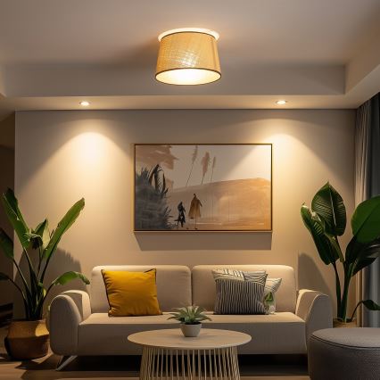 Brilagi - LED virsmas griestu lampa CERIA 1xE27/40W/230V Ø 35 cm bēša