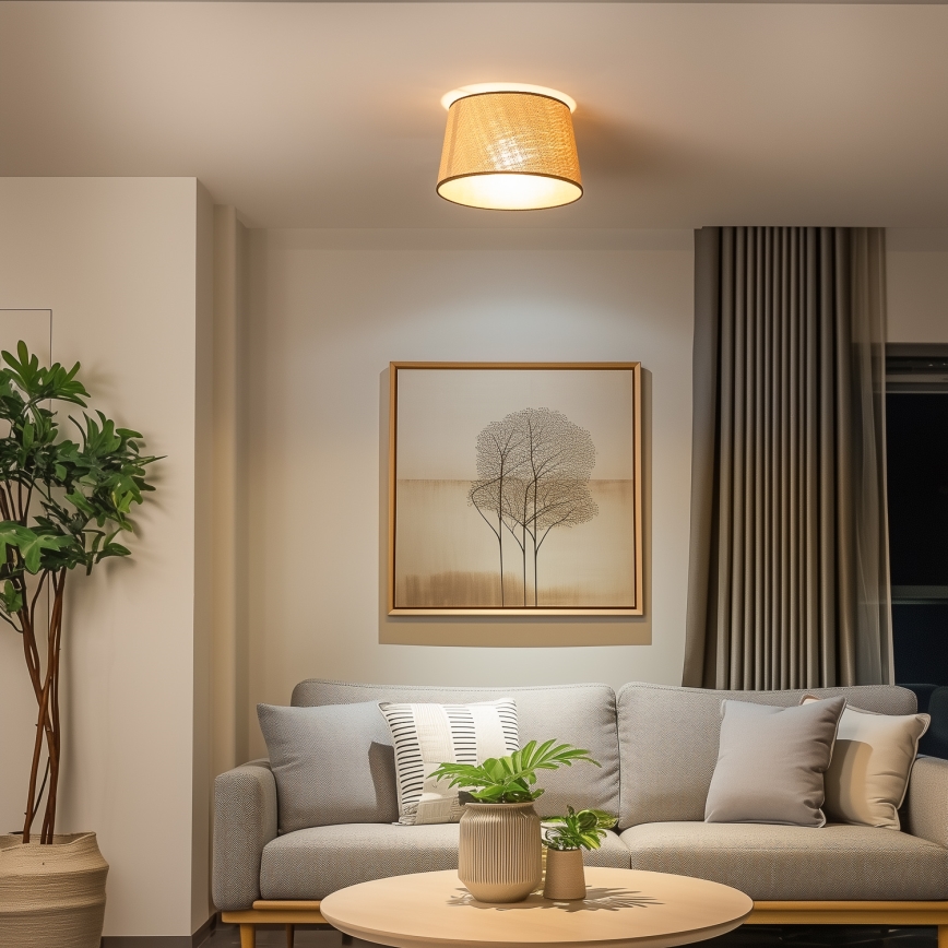 Brilagi - LED virsmas griestu lampa CERIA 1xE27/40W/230V Ø 35 cm bēša