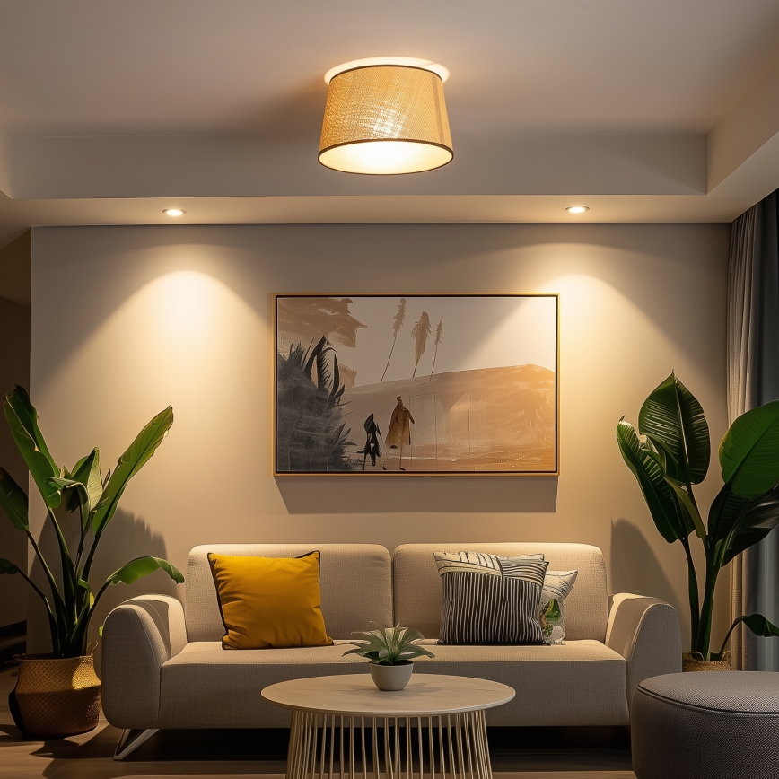 Brilagi - LED virsmas griestu lampa CERIA 1xE27/40W/230V Ø 35 cm bēzs