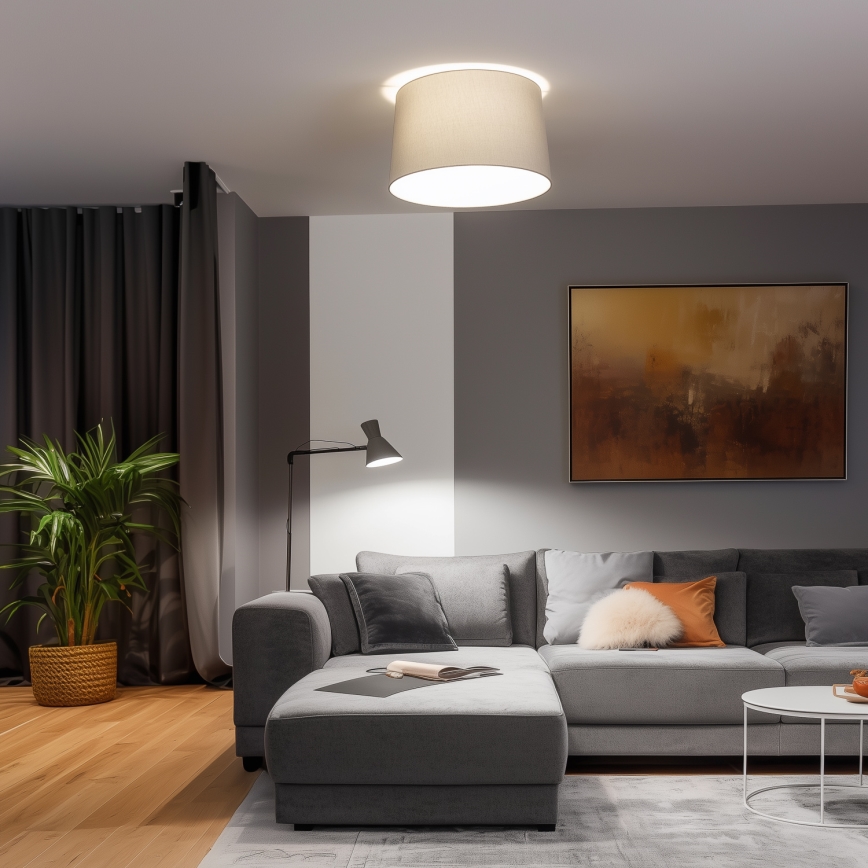 Brilagi - LED virsmas griestu lampa CERIA 1xE27/40W/230V Ø 45 cm pelēka