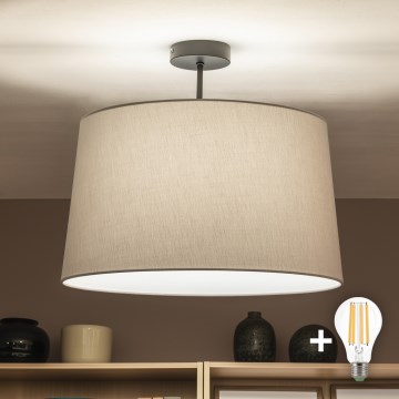 Brilagi - LED virsmas griestu lampa CERIA 1xE27/60W/230V Ø 45 cm melna/pelēka