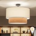 Brilagi - LED virsmas griestu lampa CERIA 1xE27/60W/230V Ø 50 cm melna/balta/bēša