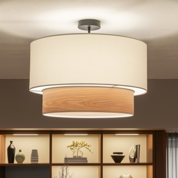 Brilagi - LED virsmas griestu lampa CERIA 1xE27/60W/230V Ø 50 cm melna/balta/bēša