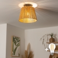 BRILAGI - LED virsmas griestu lampa CERIA BOHO 1xE27/40W/230V Ø 28 cm brūna