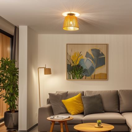 Brilagi - LED virsmas griestu lampa CERIA BOHO 1xE27/40W/230V Ø 28 cm brūna