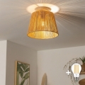 BRILAGI - LED virsmas griestu lampa CERIA BOHO 1xE27/40W/230V Ø 28 cm brūna/ozols