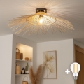 BRILAGI - LED virsmas griestu lampa CERIA BOHO 1xE27/40W/230V Ø100 cm bambuss