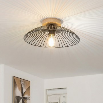 Brilagi - LED virsmas griestu lampa CERIA WIRE 1xE27/40W/230V Ø 38 cm melna/ozola