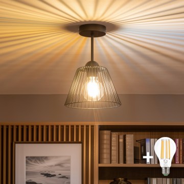 Brilagi - LED virsmas griestu lampa CERIA WIRE 1xE27/60W/230V Ø 21 cm melna