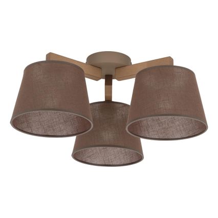BRILAGI - LED virsmas griestu lampa LATTE SABIA 3xE27/15W/230V priede/brūna