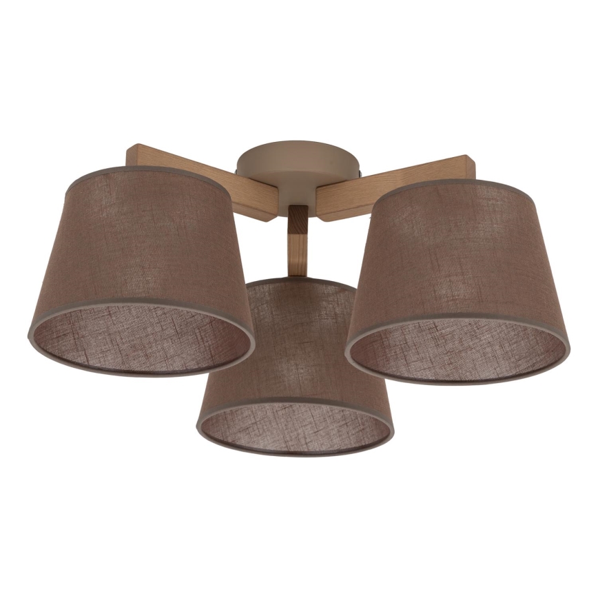 BRILAGI - LED virsmas griestu lampa LATTE SABIA 3xE27/15W/230V priede/brūna