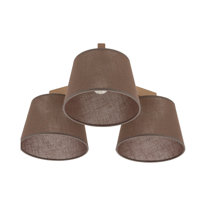 BRILAGI - LED virsmas griestu lampa LATTE SABIA 3xE27/15W/230V priede/brūna