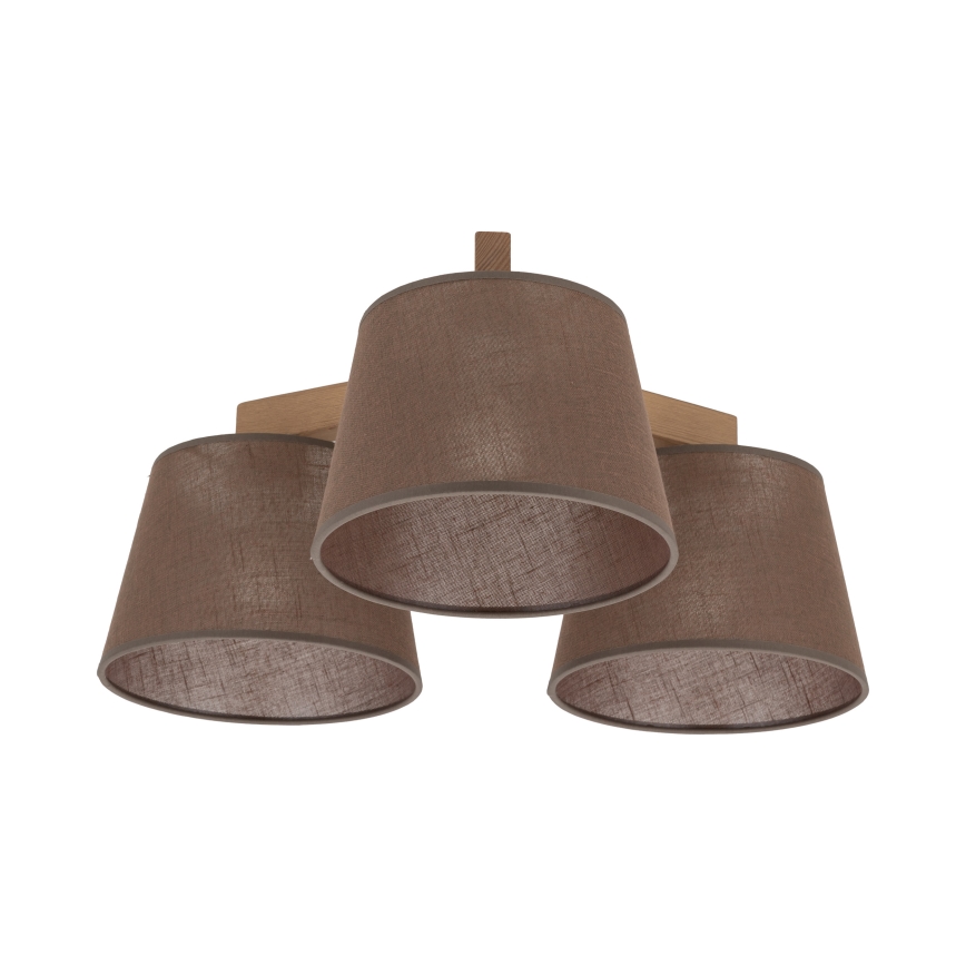 BRILAGI - LED virsmas griestu lampa LATTE SABIA 3xE27/15W/230V priede/brūna