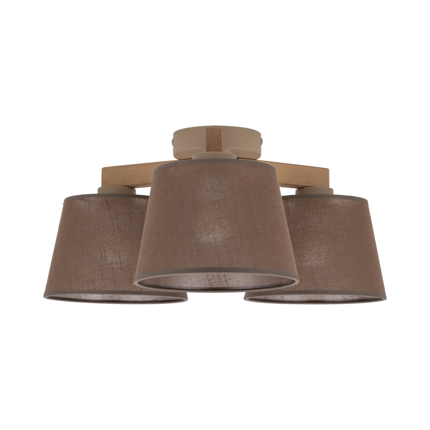BRILAGI - LED virsmas griestu lampa LATTE SABIA 3xE27/15W/230V priede/brūna