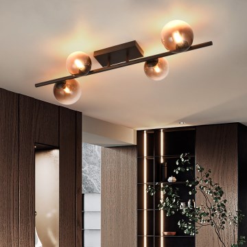 Brilagi - LED virsmas griestu lampa MILLA 4xG9/3W/230V brūna/dūmakaina brūna