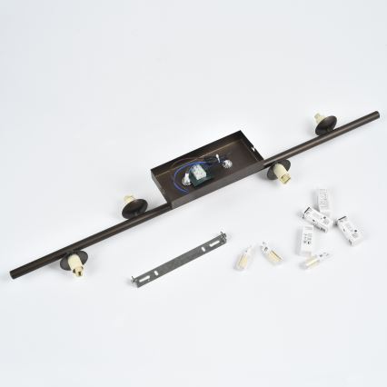 Brilagi - LED virsmas griestu lampa MILLA 4xG9/3W/230V brūna/dūmakaina brūna