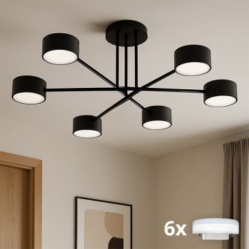 Brilagi - LED virsmas griestu lampa MONO 6xGX53/13W/230V melna