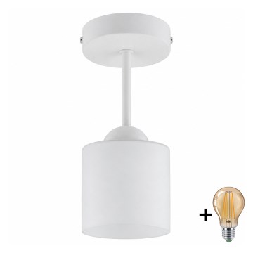 BRILAGI - LED virsmas griestu lampa RETRO GLASS 1xE27/60W/230V Ø 10 cm balta