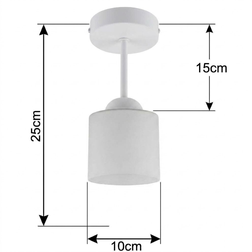 BRILAGI - LED virsmas griestu lampa RETRO GLASS 1xE27/60W/230V Ø 10 cm balta