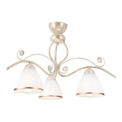 Brilagi - LED virsmas griestu lustra ANTICO 3xE27/60W/230V 3000K balta patina