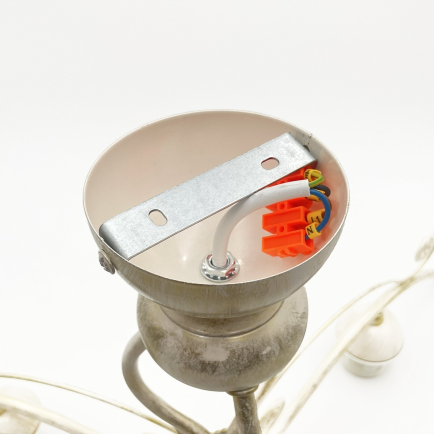 Brilagi - LED virsmas griestu lustra ANTICO 3xE27/60W/230V 3000K balta patina
