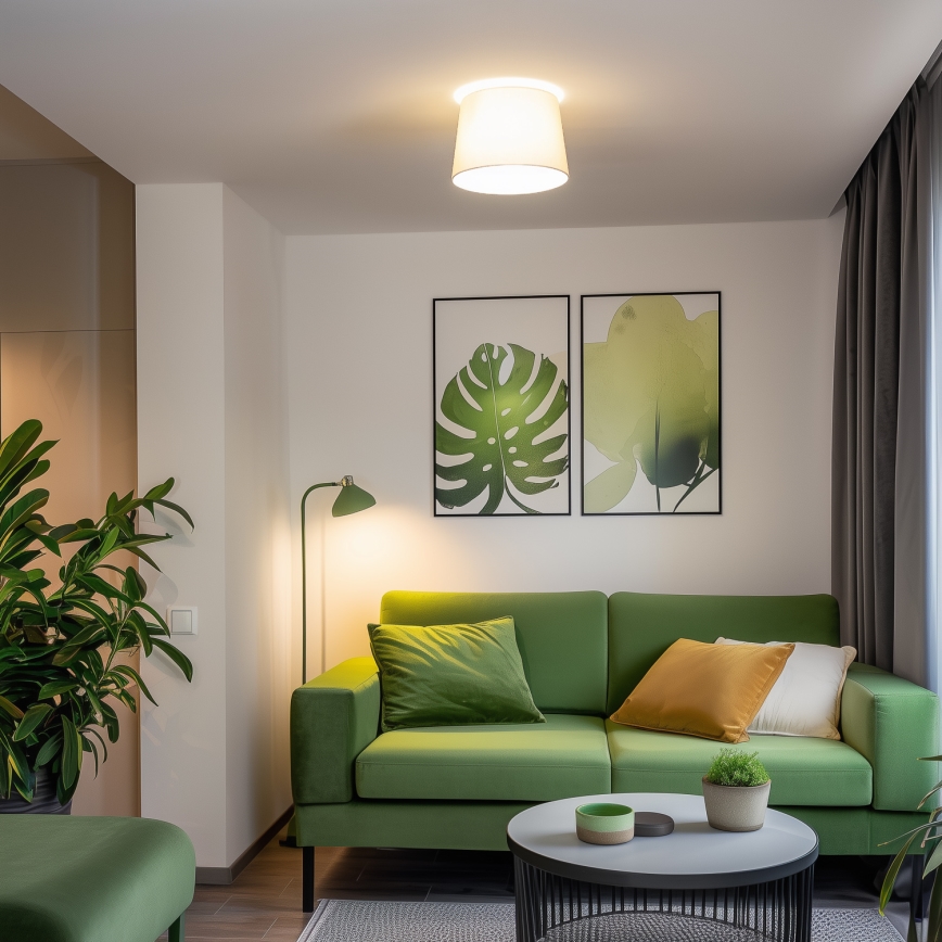 Brilagi - LED virsmas griestu lustra CERIA 1xE27/40W/230V Ø 30 cm, bēša