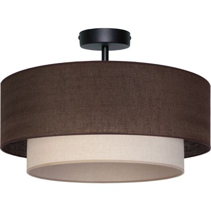 Brilagi - LED virsmas griestu lustrs BOHO ECO 1xE27/10W/230V Ø 40 cm brūna/krēmkrāsaina