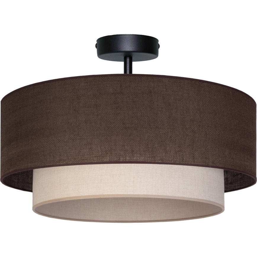Brilagi - LED virsmas griestu lustrs BOHO ECO 1xE27/10W/230V Ø 40 cm brūna/krēmkrāsaina