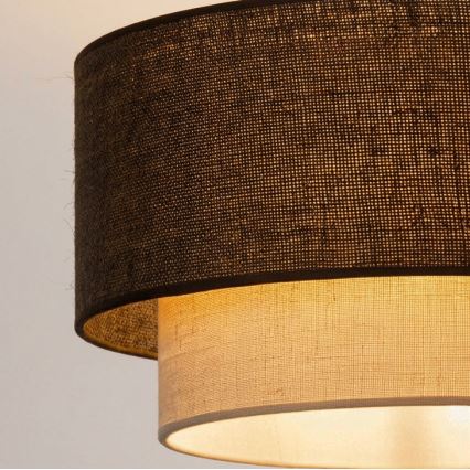 Brilagi - LED virsmas griestu lustrs BOHO ECO 1xE27/10W/230V Ø 40 cm brūna/krēmkrāsaina