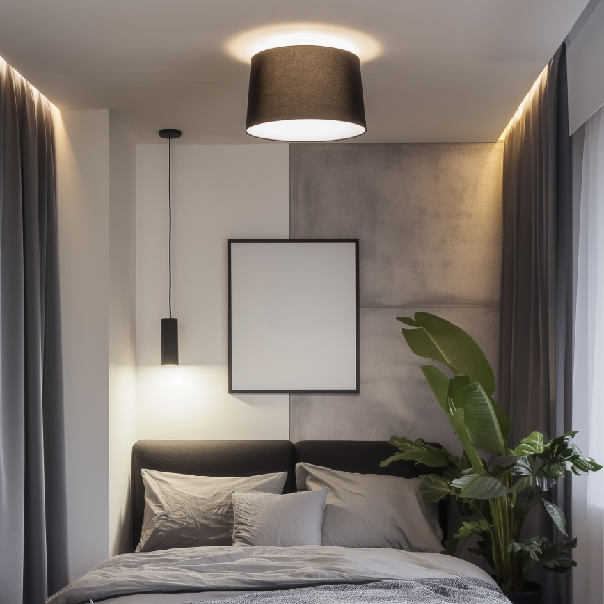 Brilagi - LED virsmas griestu lustrs CERIA 1xE27/40W/230V Ø 45 cm melns