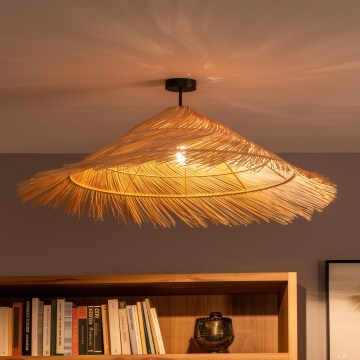 Brilagi - LED virsmas griestu lustrs CERIA BOHO 1xE27/60W/230V Ø 100 cm melns/bēšs