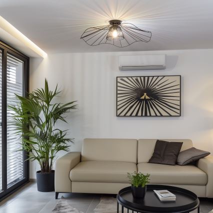 Brilagi - LED virsmas griestu lustrs CERIA WIRE, 1xE27/40W/230V, Ø 80 cm, melns