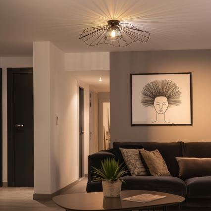 Brilagi - LED virsmas griestu lustrs CERIA WIRE, 1xE27/40W/230V, Ø 80 cm, melns