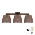BRILAGI - LED virsmas griestu lustrs LATTE 3xE27/15W/230V priede/brūna