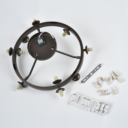 Brilagi - LED virsmas lampa MILLA 10xG9/3W/230V brūna/dūmakaini brūna