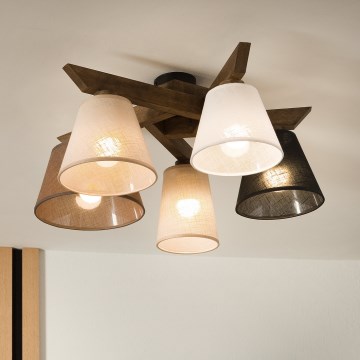Brilagi - LED Virsmas lustra ANTHONY 5xE14/40W/230V ozola valrieksts