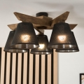 Brilagi - LED Virsmas lustra ANTHONY 5xE14/40W/230V ozola valrieksts/melna