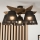 Brilagi - LED Virsmas lustra ANTHONY 5xE14/40W/230V ozola valrieksts/melna