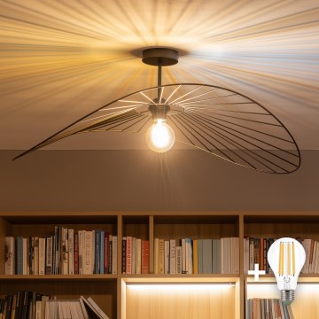Brilagi - LED virsmas lustra CERIA WIRE 1xE27/60W/230V 60x80 cm melna/bronzas