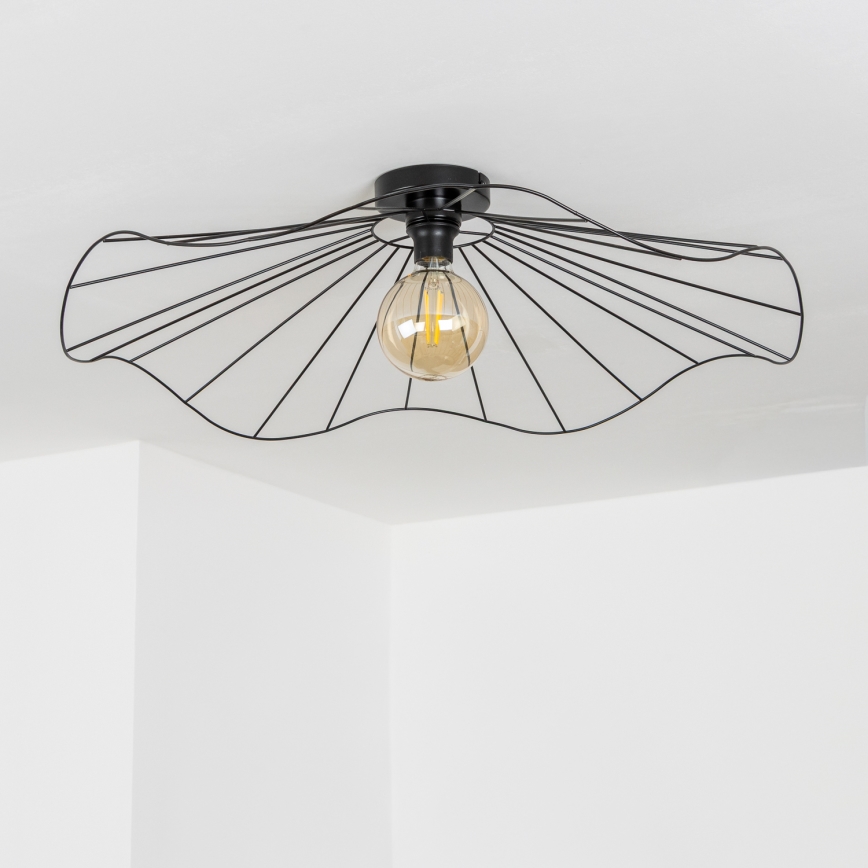 Brilagi - LED virsmas lustrs CERIA WIRE 1xE27/40W/230V Ø 80 cm melna