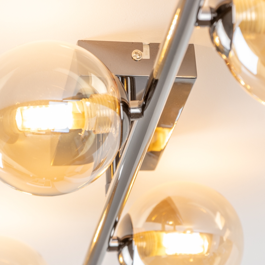 Brilagi - LED virsmas lustrs MILLA 4xG9/3W/230V melns hroms/zelta