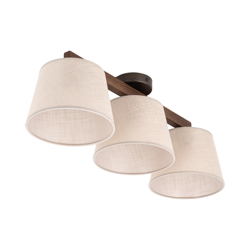 BRILAGI - LED virsmas montējamā griestu lampa LATTE 3xE27/15W/230V priede/bēšs