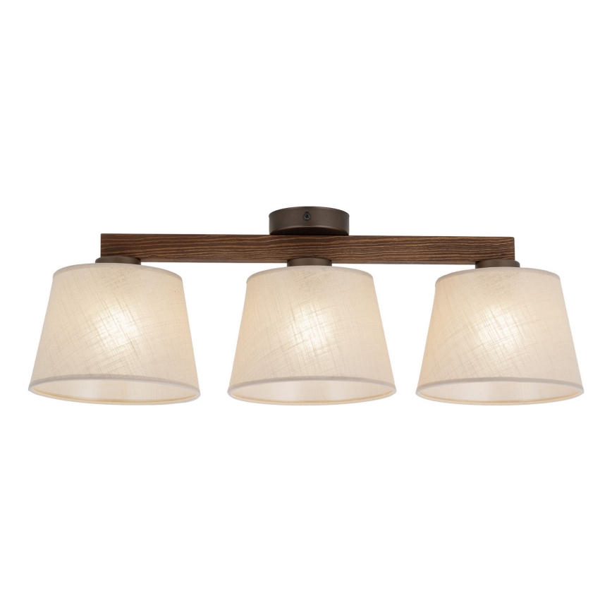 BRILAGI - LED virsmas montējamā griestu lampa LATTE 3xE27/15W/230V priede/bēšs