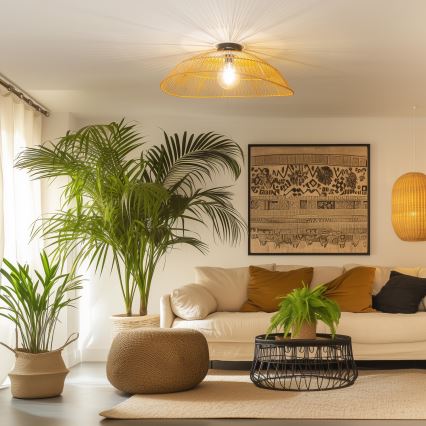 Brilagi - LED virsmas montējamā griestu lustra CERIA BOHO 1xE27/40W/230V Ø 70 cm brūna